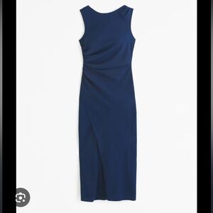 Abercrombie draped high neck backless midi dress